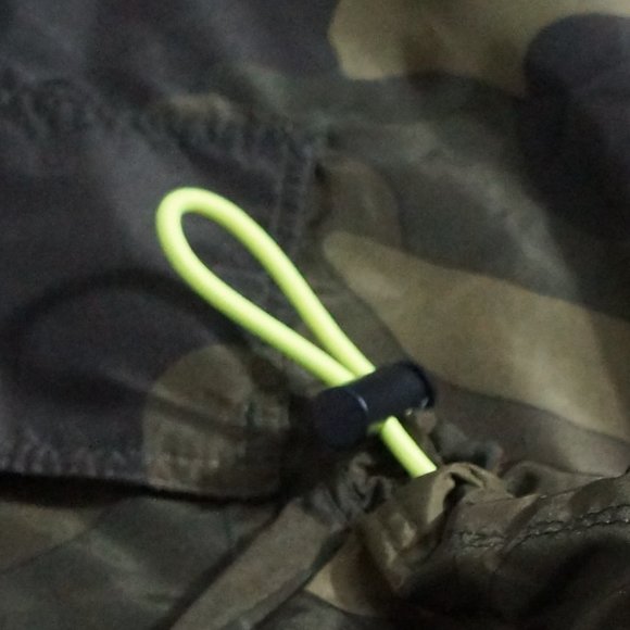 Army Green Capri Swishy Nylon Sweatpants - Picture 2 of 3